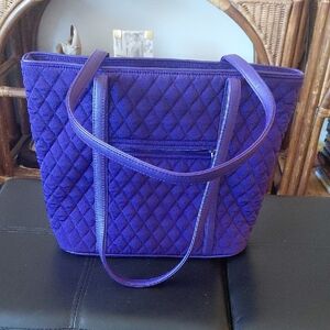 Vera Bradley Quilted Purple Tote Bag